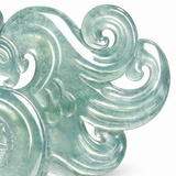 Natural Icy Green Jade Phoenix Pendant Necklace — Hand-Carved Good Luck Amulet
