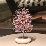Natural Amethyst Swan Crystal Money Tree