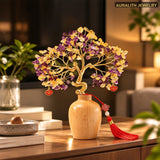 AmethystMoney TreeCreativeWoodenDecorLiving RoomEntrywayWealth AttractingHome BlessingDecorationGrand OpeningGift