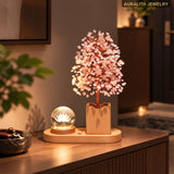 NaturalRose QuartzMoney TreeCreativeCrystalDecorBedroomNight LightDecorationBirthday Giftfor Her