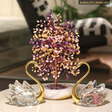 JadeRose QuartzMoney TreeLight LuxuryLuxurySwanDecorLiving RoomHome DecorGift