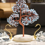 JadeAquamarineMoney TreeLiving RoomSwanDecorationLight LuxuryPremiumCraftDecorBirthday Gift