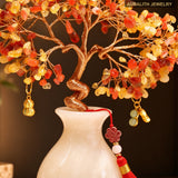 CitrineAgateMoney TreeDecorEntrywayLuxuryWealth AttractingLiving RoomTV StandDecorationHousewarmingGift
