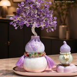 AmethystMoney TreeEntrywayHome DecorGourdHome BlessingDecorFortuneHousewarmingGift