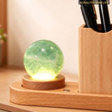 Green FluoriteCrystalCustom EngravingPen HolderOfficeDesktopDecorUniqueDecorationGift