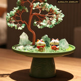 NaturalGreen QuartzMoney TreeOfficeBusinessLucky CatDecorHome BlessingHome DecorGrand OpeningHousewarmingGift
