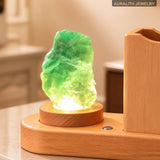 NaturalAventurineCrystalNight LightDesktopDecorationPen HolderDecorUniqueCreativeGift forTeacherGift