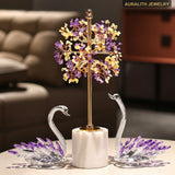 NaturalMarbleAmethystMoney TreeEntrywaySwanDecorLight LuxuryPremiumHome DecorHousewarmingGift