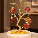 Red Agate & Jade Crystal Money Tree