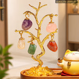 RawCrystalMoney TreeEntrywayLucky CatDecorStudyOfficeDesktopWealth AttractingDecoration
