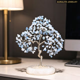 NaturalAquamarineCrystalMoney TreeOfficeEntrywayLiving RoomDecorationCreativeDecorUniqueBirthday Gift