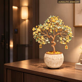 NaturalAventurineCitrineMoney TreeOfficeDesktopWealth AttractingDecorLuxuryUniqueDecoration