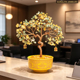 Natural Green Quartz Money Tree with Treasure Bowl