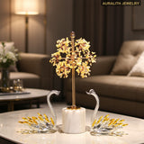 Natural Citrine Swan Crystal Money Tree