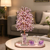 Natural Amethyst Swan Crystal Money Tree