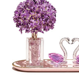 Natural Amethyst Swan Crystal Money Tree