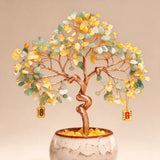 Natural Aventurine & Citrine Crystal Money Tree