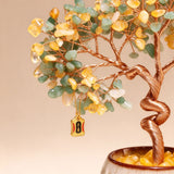 Natural Aventurine & Citrine Crystal Money Tree