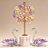 Natural Jade & Citrine Crystal Money Tree