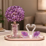 Natural Amethyst Swan Crystal Money Tree