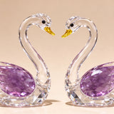 Natural Amethyst Swan Crystal Money Tree