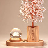 Clear Quartz Crystal Money Tree Night Light
