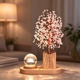 Clear Quartz Crystal Money Tree Night Light