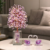 Natural Amethyst Swan Crystal Money Tree
