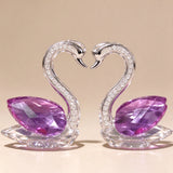 Natural Amethyst Swan Crystal Money Tree