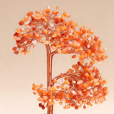 Jade & Red Agate Crystal Money Tree | Wealth Attracting Home Blessing Living Room Entryway Decoration Housewarming Gift