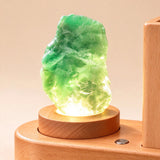 Natural Aventurine Crystal Night Light & Pen Holder | Unique Creative Desktop Decoration Teacher Gift