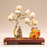 Natural Citrine Money Tree with Lucky Cat | Wealth Attracting Office Decoration Grand Opening Housewarming Gift