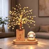 Natural Citrine Money Tree with Custom Engraving | Premium Home Blessing Entryway Living Room Decoration Housewarming Grand Opening Gift