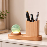 Green Fluorite Crystal Pen Holder with Custom Engraving | Unique Office Desktop Decoration Gift