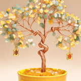 Natural Green Quartz Money Tree with Treasure Bowl