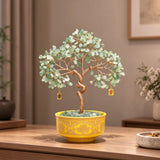 Natural Green Quartz Money Tree with Treasure Bowl