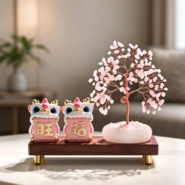 Jade & Rose Quartz Money Tree | Luxury Creative Bedroom Entryway Home Decor Birthday Gift