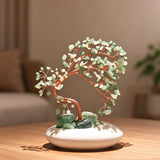 Natural Green Quartz Money Tree | Wealth Attracting Creative Living Room Entryway Decoration Grand Opening Gift