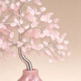 Gourd Rose Quartz Money Tree | Soulmate Love Bedroom Decor