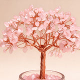 Natural Rose Quartz Money Tree | Love & Luxury Entryway Decor