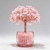 Natural Rose Quartz Money Tree | Love & Luxury Entryway Decor
