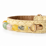 Pastel Meadow Natural Stone Beaded Pet Collar