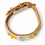 Pastel Meadow Natural Stone Beaded Pet Collar