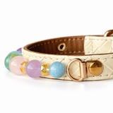 Pastel Prism Natural Stone Beaded Pet Collar