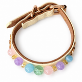 Pastel Prism Natural Stone Beaded Pet Collar