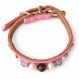 Pearl Dusk Natural Stone Beaded Pet Collar