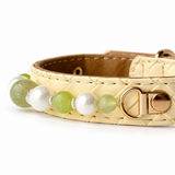 Pearl Orchard Naturstein-Halsband mit Perlen für Haustiere