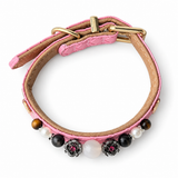 Pink Blossom Natural Stone Beaded Pet Collar