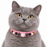 Pink Blossom Natural Stone Beaded Pet Collar