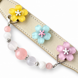 Pink Meadow Blossom Beaded Pet Collar